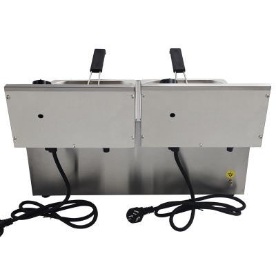 China Restaurant 11L+11L Deep Frying Machine Commercial Chicken Large Chips for sale