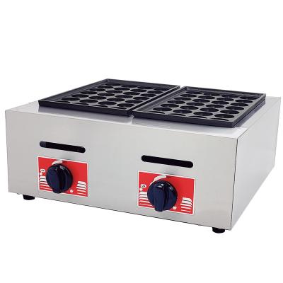 China 28 Hole Double Dish Gas Ball Octopus Ball Machine Commercial Gas Catering Shrimp And Egg Stove Takoyaki Machine for sale