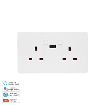 China USB2 Set/Strip Timer Energy Monitoring Wifi Smart Remote Socket Group Control Wall Outlet UK Standard App for sale