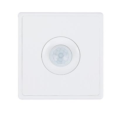 China Corridor White Wall IR Motion Sensor Adjustable Switch LED Induction Sensor Energy Saving Switch 86mm*width 86mm * Height 35mm for sale