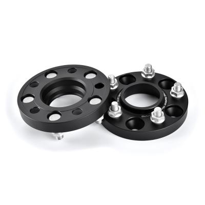 China Aluminum Alloy 6061-T6 Forged 2Pc 3/4 Inch 5/114.3 Aluminum Black Wheel Adapters For Tesla Model 3 All for sale