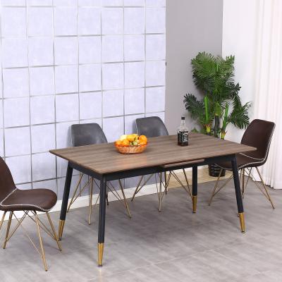 China Extendable Dining Table and Chair Set for 8 Metal Dining Table Legs Wood Dining Table Chairs for sale