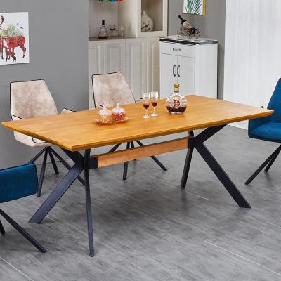 China Practical& OAK wood design cheap dining table 4-6 chairs restaurant dining table with factory cheap price for sale