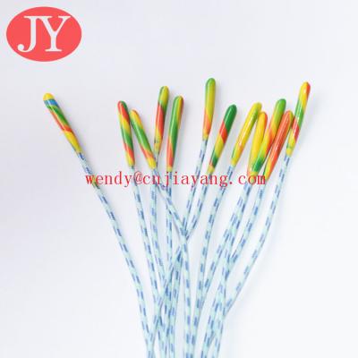 China Jiayang aglet small rope dipped aglet injection pvc aglet TPU aglet string rope zipper puller  BBP free zipper pull for sale