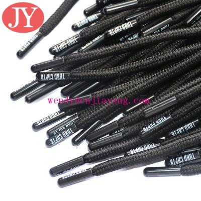 China Polyester lace with reflective stripe with silicone dipped tips drawcords for hoodies for sale