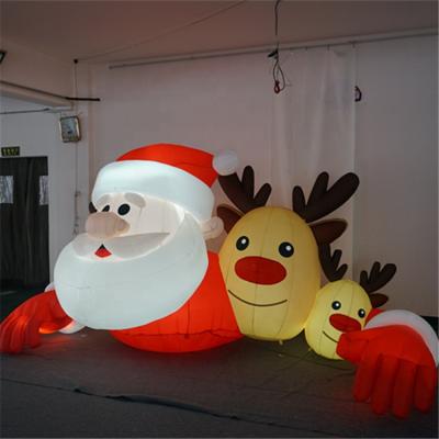 China Promotion Custom New Design Inflatable Santa Claus Inflatable Santa Claus For Christmas Decoration Reindeer Santa Claus for sale