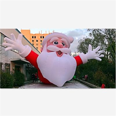 China Promotion Giant Santa Claus Inflatable Climbing Wall Mall Inflatable Entrance Santa For Christmas Decoration for sale