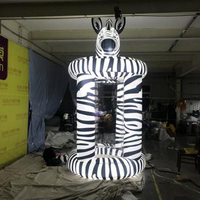 China New style promotion zebra inflatable money cash grabbing machine booth money grabbing game for event for sale