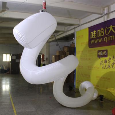 China Promotion Christmas New Year Carnival Event Decoration LED Spiral Lighting Inflatable Balloon Hanging Type Spiral For Party Decoration for sale