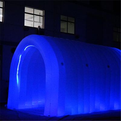 China Promotion Inflatable Lighting Inflatable Tunnel Car Shelter Tent Inflatable Wall Lighting Structure Tunnel For Decoration for sale