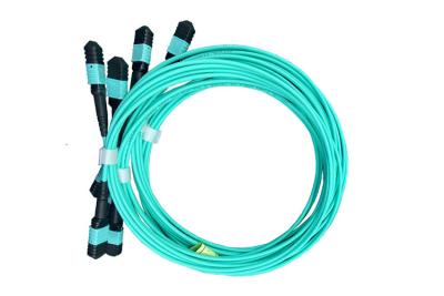 China 8F 12F 24F MPO Cable 3.0mm LSZH 3m OM3 Type B MPO Connector for sale