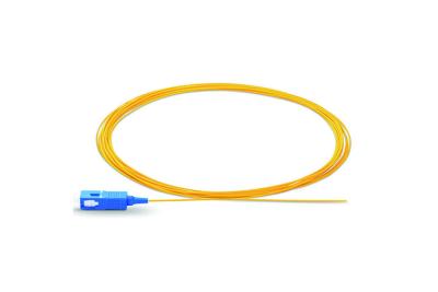 China 0.9mm 2mm 3mm Fiber Optic Pigtails LC SC ST FC PC UPC APC Simplex Singlemode Pigtail for sale