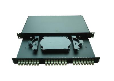 China Sliding Rack Drawer Type Fiber Optical Patch Panel 24 Port SC MM Fiber Pigtail for sale