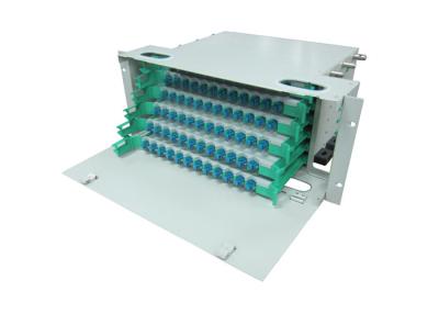 China 72 Fibers Rack Mounted ODF Optical Distribution Frame Unit With Slidable Fiber Tray for sale