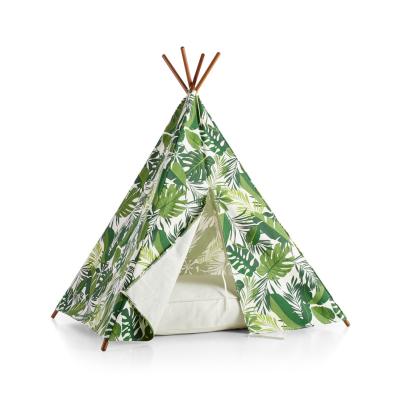 China Toy Safety Standards Custom Manufacture Indian Canvas Indoor Sleepover Kids Teepee Tent With Window for sale