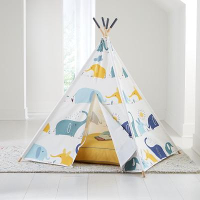 China Toy Safety Standards Portable Children Popular 2 Years Girls Playhouse Playhouse Canvas Kids Play Teepee Tent For Kids for sale