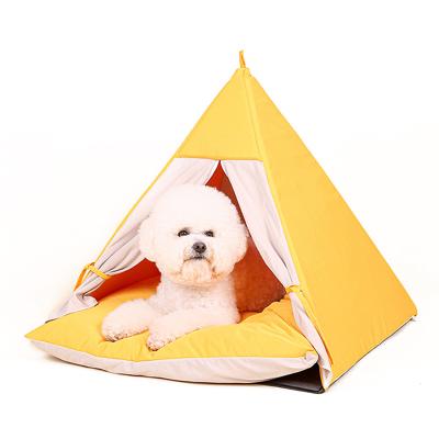 China NEW Breathable Outdoor Portable Cat Bed Teepee Tent Nest House Dog Tents Home Camping Pet Dog for sale