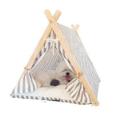 China Breathable Dog Cat House Teepee Tent Small and Medium Teepee Tent of Yurts Teddy Wood House Pet Bed Dog Pet Room for sale