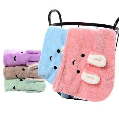 China 2021Fashionable Turban Microfiber Hair Drying Towel Childproof Durable Safe Quick Wrap for sale