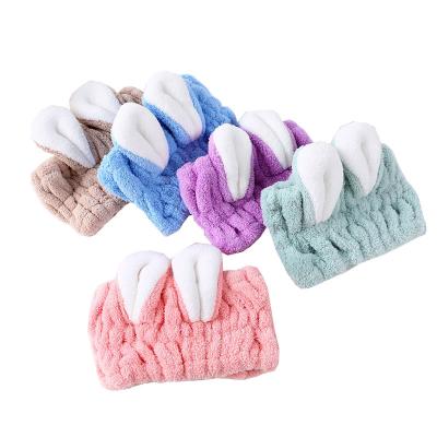 China Child Safe Women Wholesale Cute Quick Safe Durable Microfiber Hair Drying Towel Wrap for sale