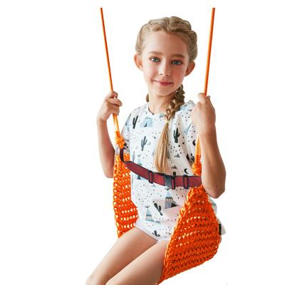 China Amazon Modern Hot Sale Casual Swing Set Garden Children Rope Swing Chair Kids Rope Hammock Swing With Handmade Knitted for sale