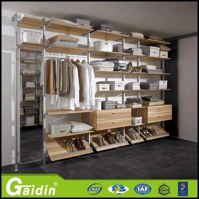 China make in China high quality ODM factory price simple elegant design aluminum pole system walk in closet for sale