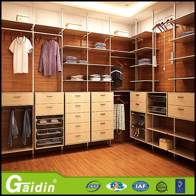 China made in China high quality pole system diy walk in wardrobe modern design bedroom furniture wardrobe for sale