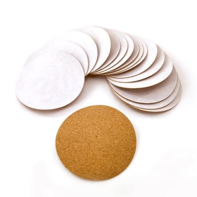 China Coaster Viable Bottom Sticker Cork Self Adhesive Cork For Coaster Cork Coaster Sticker for sale