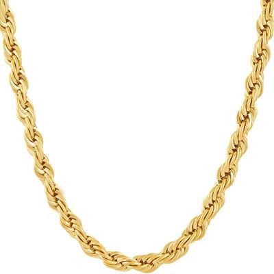 China Fashion Stainless Steel Jewelry Gold Plated Chain For Mens Womens Boys Teen Rope Chain for sale