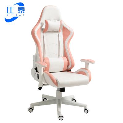 China Computer PC Girl Chair Adjustable Passionate Packing Gaming Chair White/Pink (Size) for sale