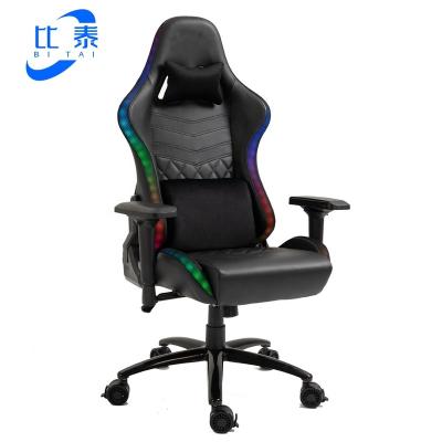 China (Size) Anji RGB Adjustable Gaming Chair Computer Chair RGB Racing Office Chair for sale