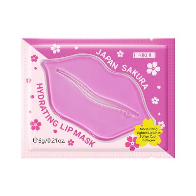 China Laikou Japan Sakura Lip Care Moisturizing Soften Cutinlip Waterproof Lip Mask Sheet 6g for sale