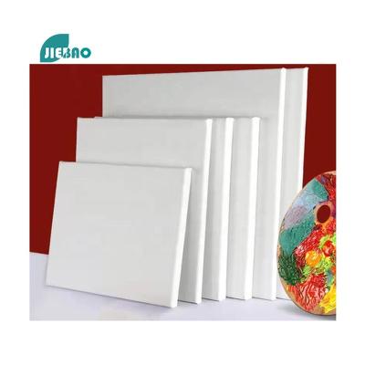 China Wholesale White Canvas Art Blank Oil Painting Cotton Jiebao Acrylic Painting Wood Frame for sale