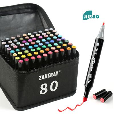 China Paint Jebao 2022 Wholesale Hot Selling High Quality Painted Leather Colors Custom Double Head Gel Color Marker Pen 80 for sale