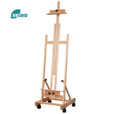 China Jiebao 2022 Hot Selling High Quality Wooden Art Display Rack Adjustable Multifunctional Heavy Duty Easel Art Painting Easel for sale