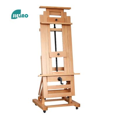 China Jiebao 2022 Hot Sale High Quality Wooden Art Display Stand Adjustable Folding Easel Multifunctional Painting Art Easel for sale