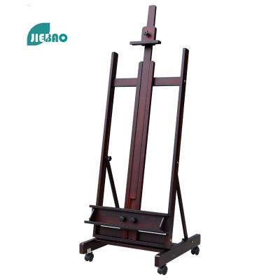 China Jiebao 2022 Hot Selling High Quality Wooden Art Display Rack Models Easel Multifunctional Adjustable Explosive Painting Easel for sale