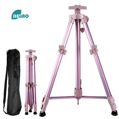 China Jiebao 2022 Hot Selling Thick Aluminum Easel Metal Painting Art Adjustable Folding Multifunctional Display Stand Easel High Quality for sale