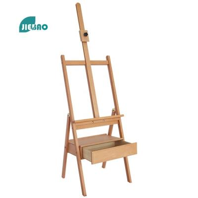 China Jiebao 2022 Hot Sale High Quality Wooden Art Display Stand Table Easel Adjustable Folding Multifunctional Painting Easel for sale