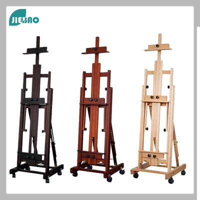 China Jiebao 2022 Hot Selling High Quality Wooden Art Easel Multi-Function Display Easel Caballete Studio Adjustable Folding Profesional Painting Easel for sale