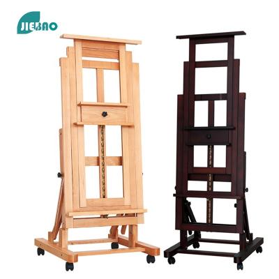 China Jiebao 2022 Hot Sale High Quality Wooden Art Display Easel Adjustable Folding Multifunctional Easel Painting Easel for sale