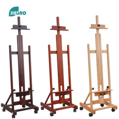 China Jiebao 2022 Hot Selling High Quality Wooden Art Display Easel Adjustable Multifunction Folding Back Easel Painting Easel Back Carton for sale