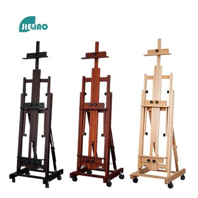 China Jiebao 2022 Hot Selling Easel High Quality Wooden Art Display Rack Adjustable Folding Multifunctional Painting Display Stand for sale