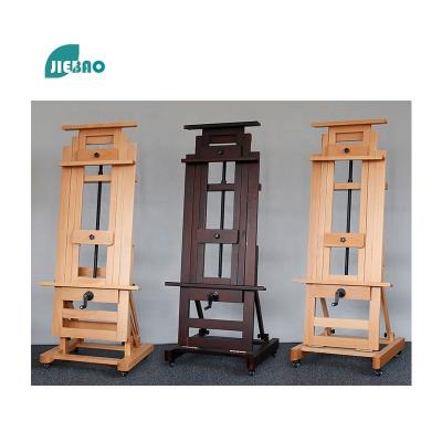 China Jiebao 2022 Hot Sale High Quality Wooden Art Display Easel Set Adjustable Folding Multifunctional Painting Caballete Easel for sale