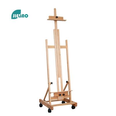 China Jiebao 2022 Hot Selling Easel High Quality Wooden Art Display Stand Adjustable Folding Multifunctional Explosive Models Deluxe Easel for sale