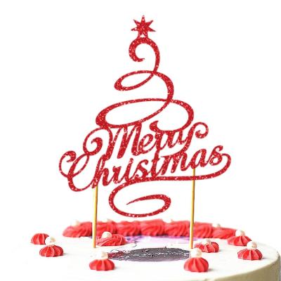 China Hot Selling Party Products Christmas And New Year Party Custom Acrylic Cake Topper for sale