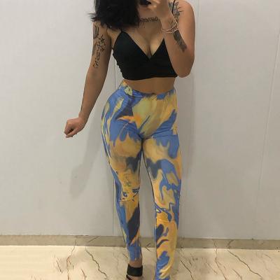 China Nibber K22P12365 QUICK DRY Wholesale Custom Women's Aesthetic Printing Elastic Waist Shaped Bottom Hot Street Wear Hippie Women Clothing for sale