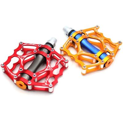 China Durable Mountain Bike Pedals Red Aluminum Alloy Parts Bike for sale