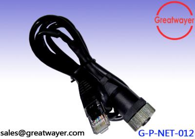 China 5 pin to female RJ45 Network Cable 24AWG 4 Pair Cable m12 connector for sale