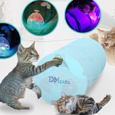 China Stocked Steel Tunnel Cat Toy With Various Accessories of Toy Set High Toughness Interactive Blue Pet Jeans for sale